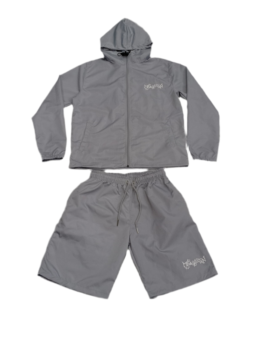 GREY WINDBREAKER SET