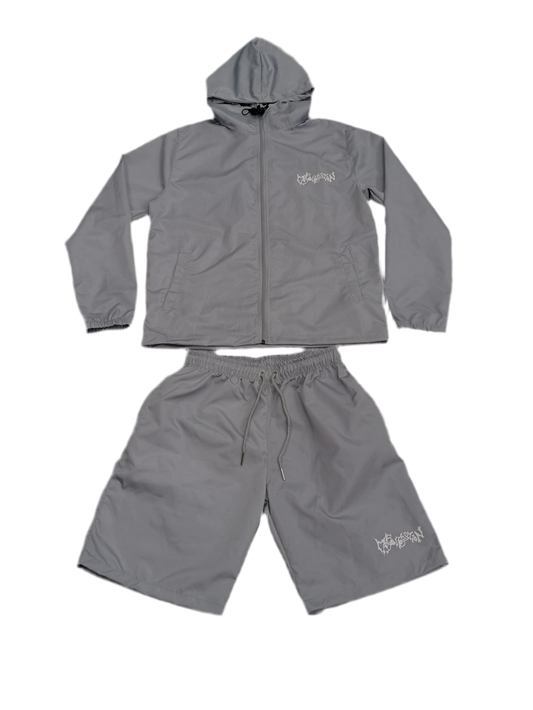 GREY WINDBREAKER SET